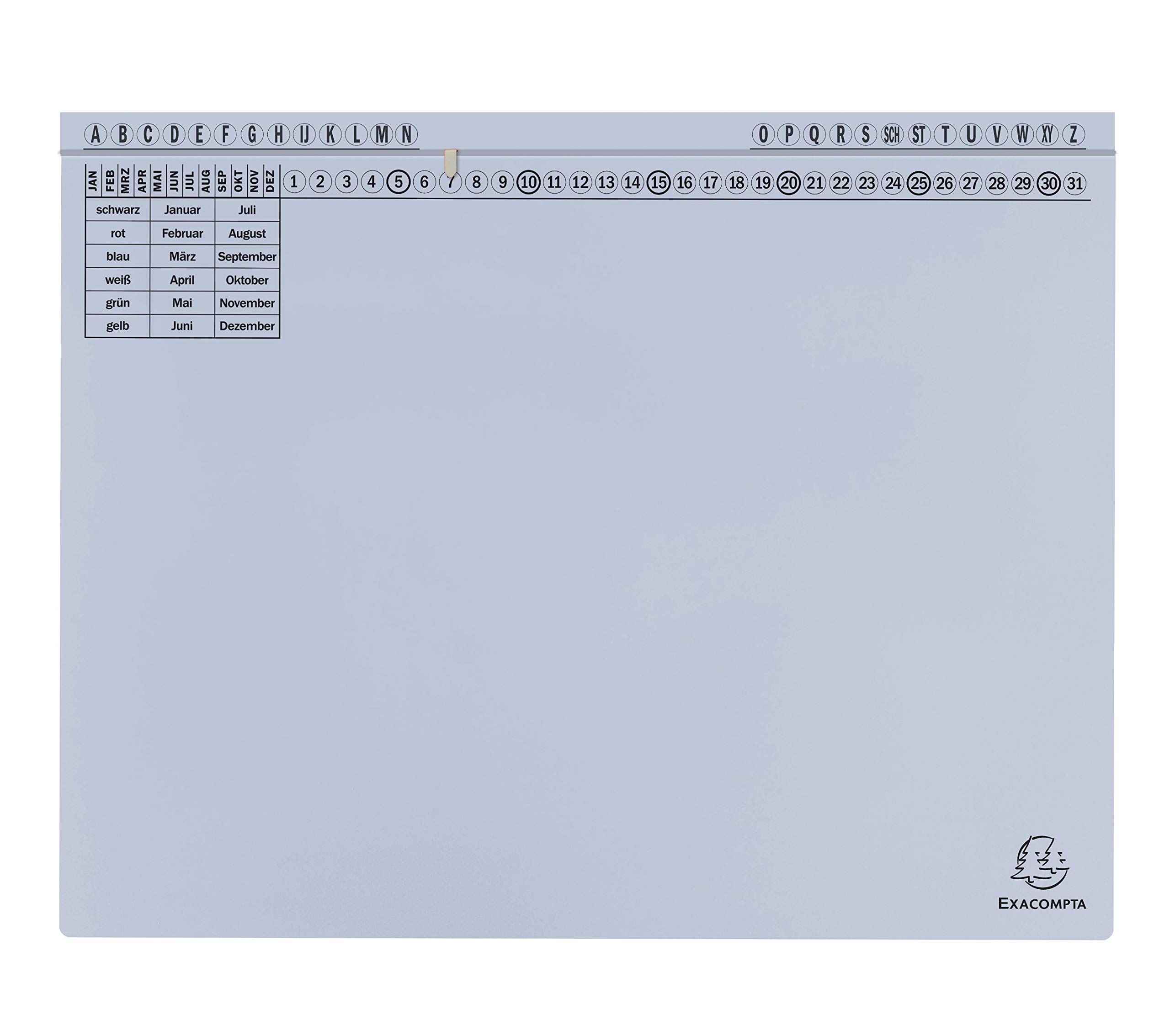 Exacompta 371106B - Confezione da 25 cartelle sospese Exaflex Premium, in cartone extra resistente, 320 g/mq, con ampia tasca espandibile per archiviare documenti sparsi, colore: Azzurro