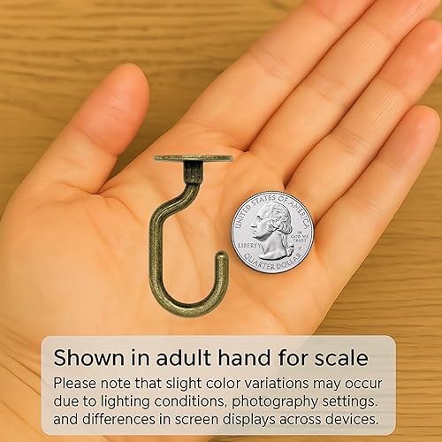 Miniatura 10 de Evsteluo Ganchos de techo grandes resistentes con accesorios para colgar plantas, instalación de techo, fijación de pared con cavidades (2 juegos