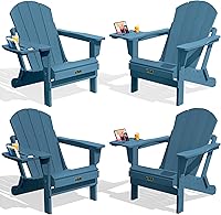 Vista 15 de SERWALL - Silla plegable Adirondack para patio, jardín, exterior, resistente a la intemperie, sillas para hoguera, color naranja