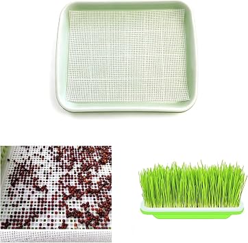 4pcs Seed Sprouting Mesh, Silicone Seed Sprouting Mat, Hydroponic Growing Mats, Germinating Pads for Microgreens Growing Kit,11.4" x 11.8",Trays NOT Included