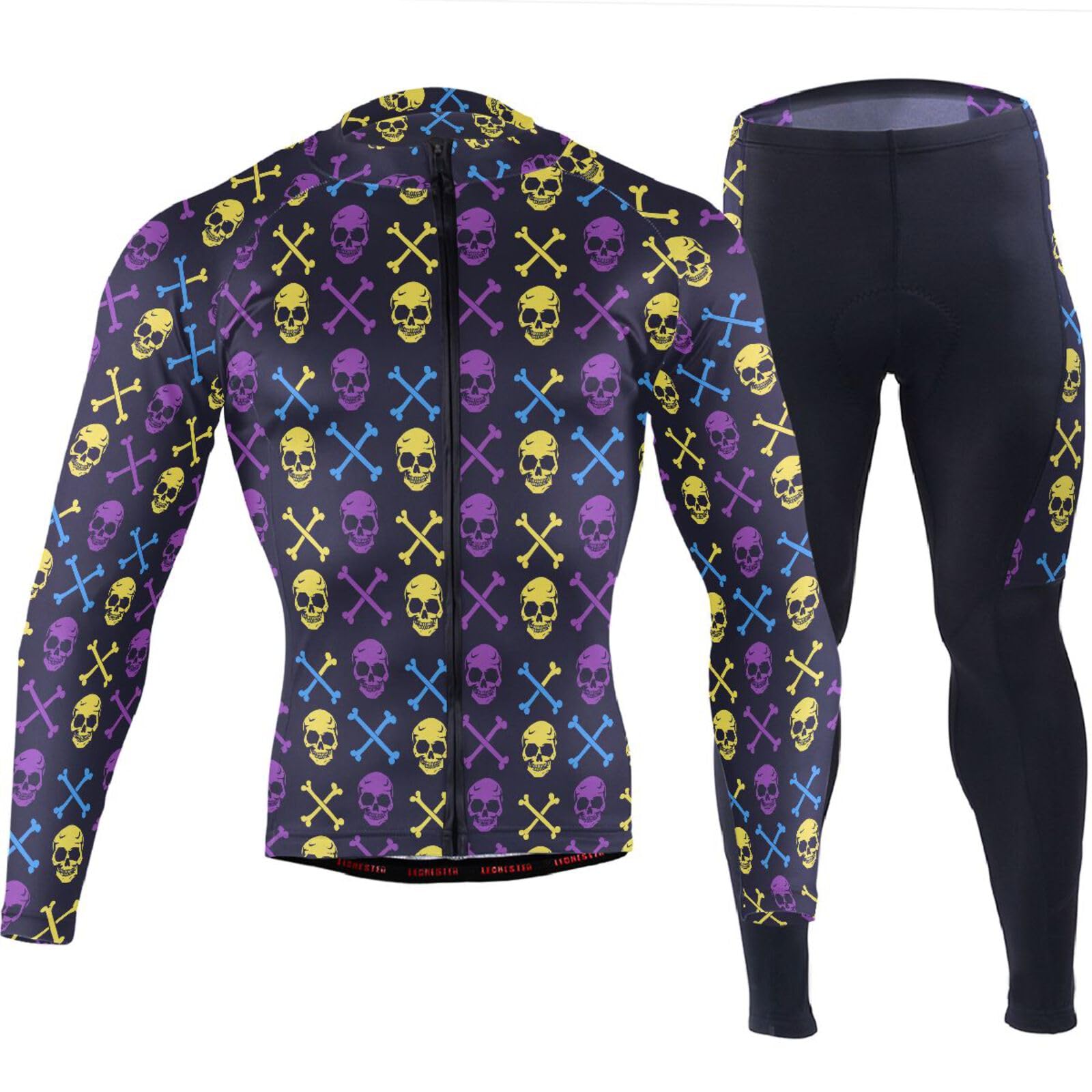 Ärmel-Radtrikot mit Taschen, atmungsaktiv, für kaltes Wetter, 3D-gepolstert