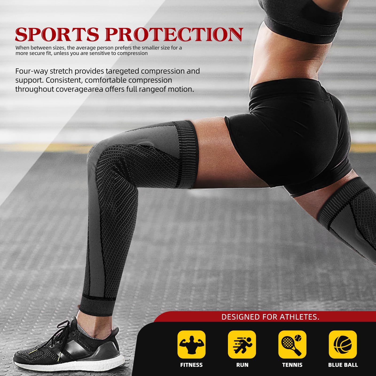 Mangas largas de compresión para piernas para proteger la pierna, para hombres y mujeres, baloncesto, artritis, ciclismo, deporte, fútbol, reducir las venas varicosas y la hinchazón de las piernas