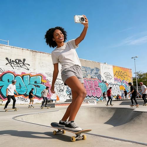 Miniatura 5 de Digital Camera, UHD 4K 64MP Point and Shoot Digital Cameras with 32GB SD Card and 16X Digital Zoom Anti Shake, for Kids, Teens, Adult, Gifts - Pink.