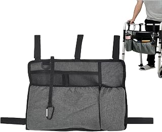 Bolsas para silla de ruedas | Bolsillo lateral para silla de ruedas organizador de accesorios | Accesorios para sillas de ruedas, bolsa lateral multibolsillo, bolsa de viaje estable para botella de