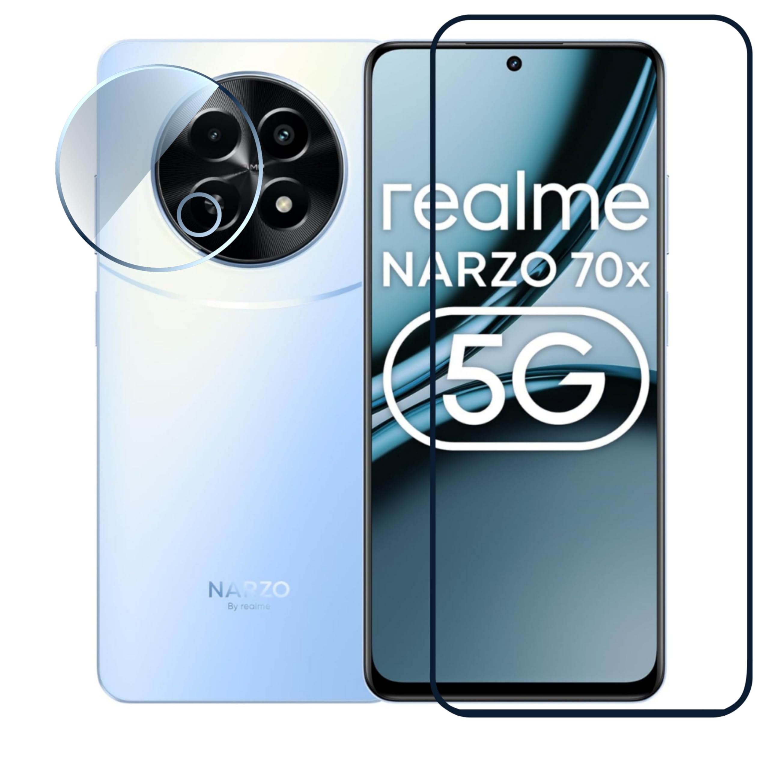 emunks realme NARZO 70x 5G Upgrade Tempered Glass with Camera Lens Protector Screen guard(Case Friendly,2 in 1 Combo) (B0D4JDYWDP) Amazon Price History, Amazon Price Tracker