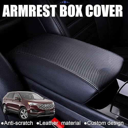 Miniatura 2 de XITER Protector de funda para reposabrazos de automóvil, 1 almohadilla de cuero para consola central para Edge 2015-2024, protector de caja de