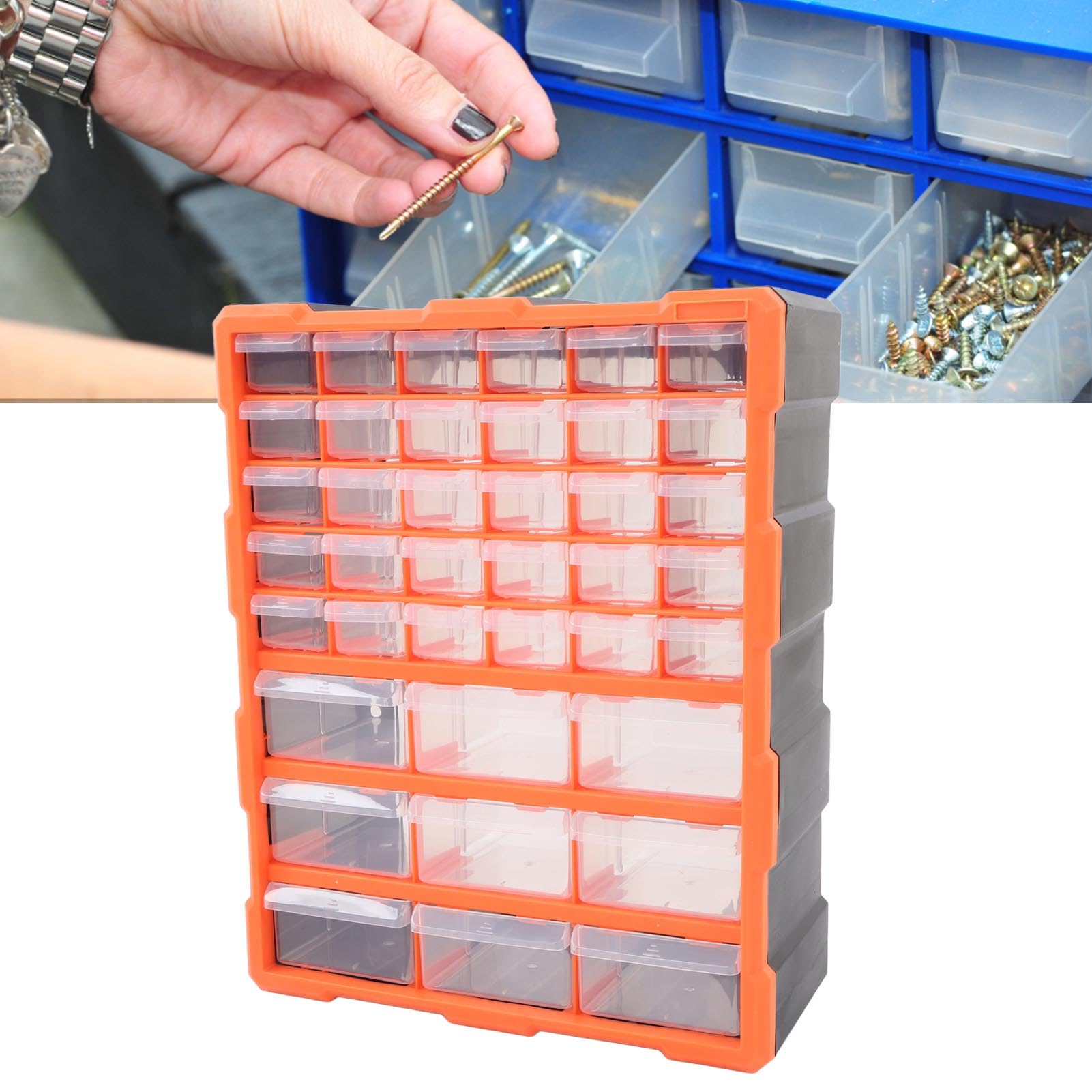 Generic 39 Organizzatore per Cassetti Armadietto Portaoggetti Artigianale Punte per Utensili Fai-da-te Unità di Stoccaggio in Plastica Viti da Officina e Minuteria Armadietto per
