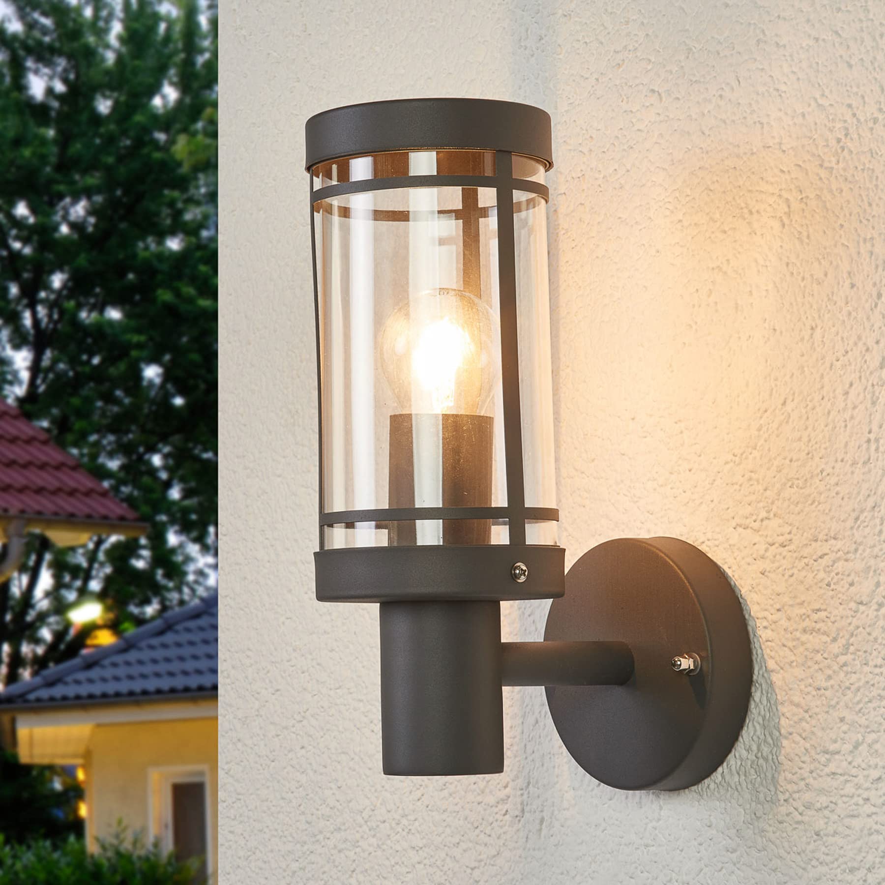 Produktbild von Lindby Außen-Wandleuchte Nada, Leuchtmittel Nicht Inklusive
