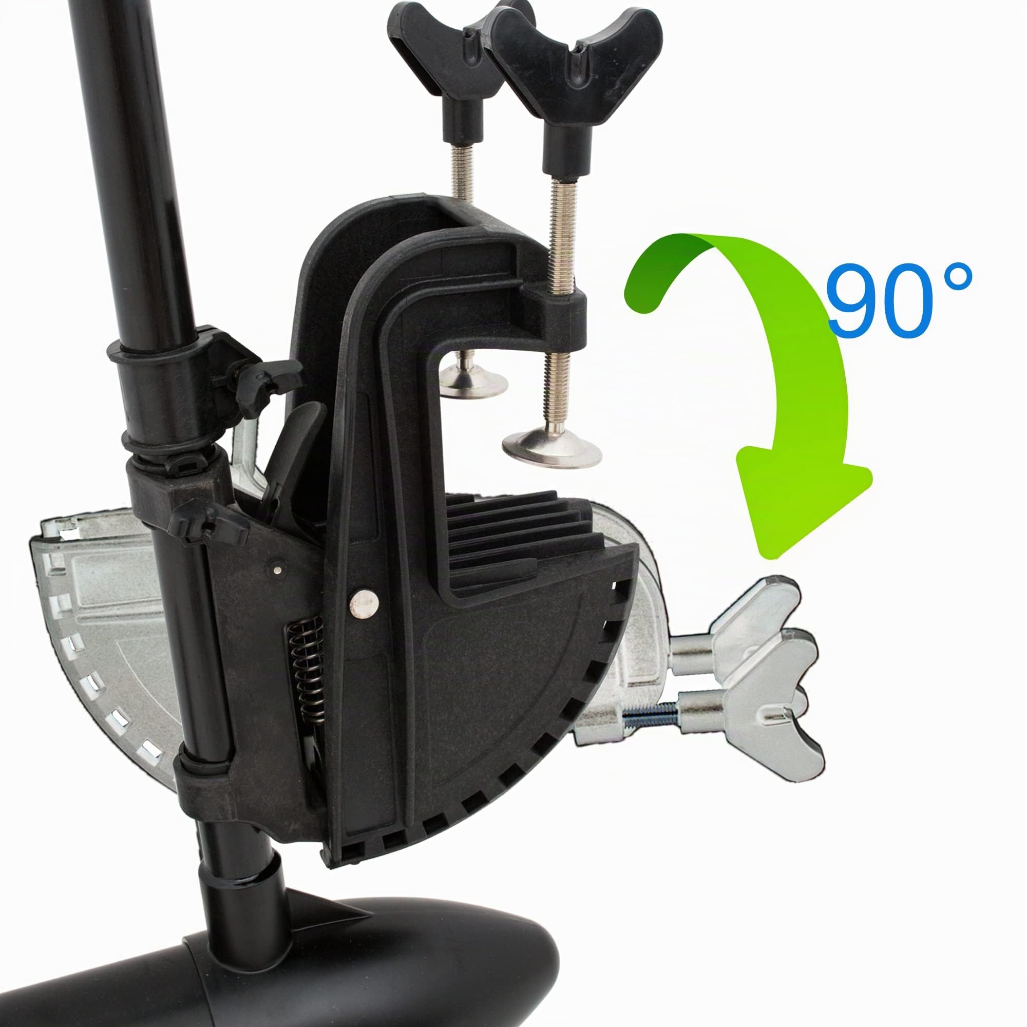 assemblaggio di staffa e cerniera, staffa per motore elettrico da barca e kayak, clip di assemblaggio per fuoribordo gonfiabile, nero