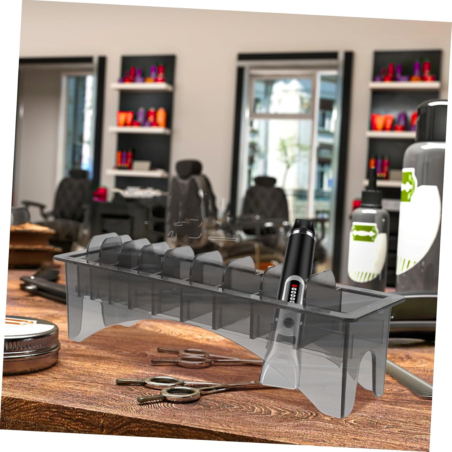 Clipper Comb Storage Case Rectangular Organizer for Limit Combs Hair Tool Display Durable Holder for Barbers and Home Use Keeps Hair Accessories Organized