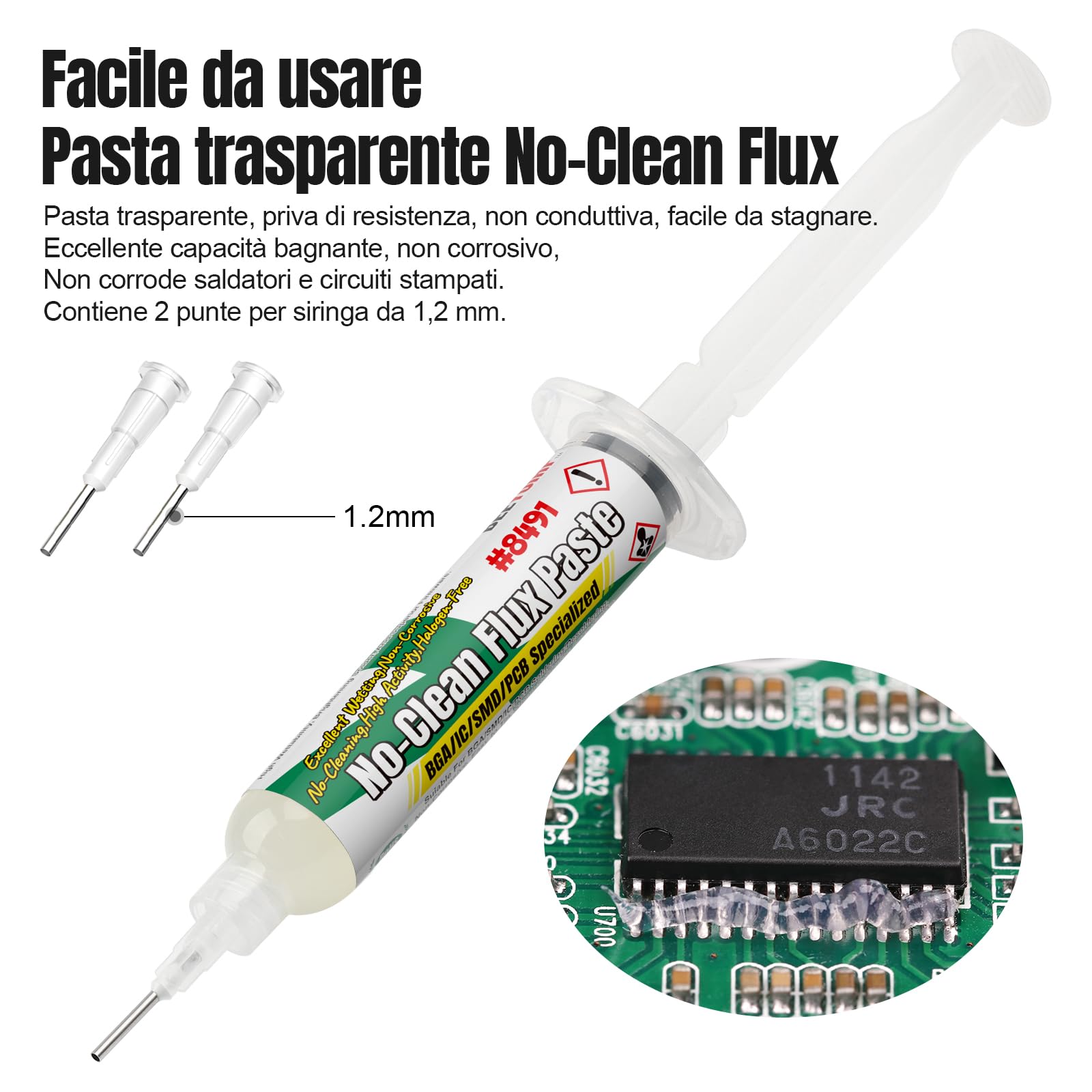 Pasta Saldante A Stagno Professionale - Per PCB, Circuiti E Riparazioni Elettroniche | Flussante Senza Piombo - Foto 4