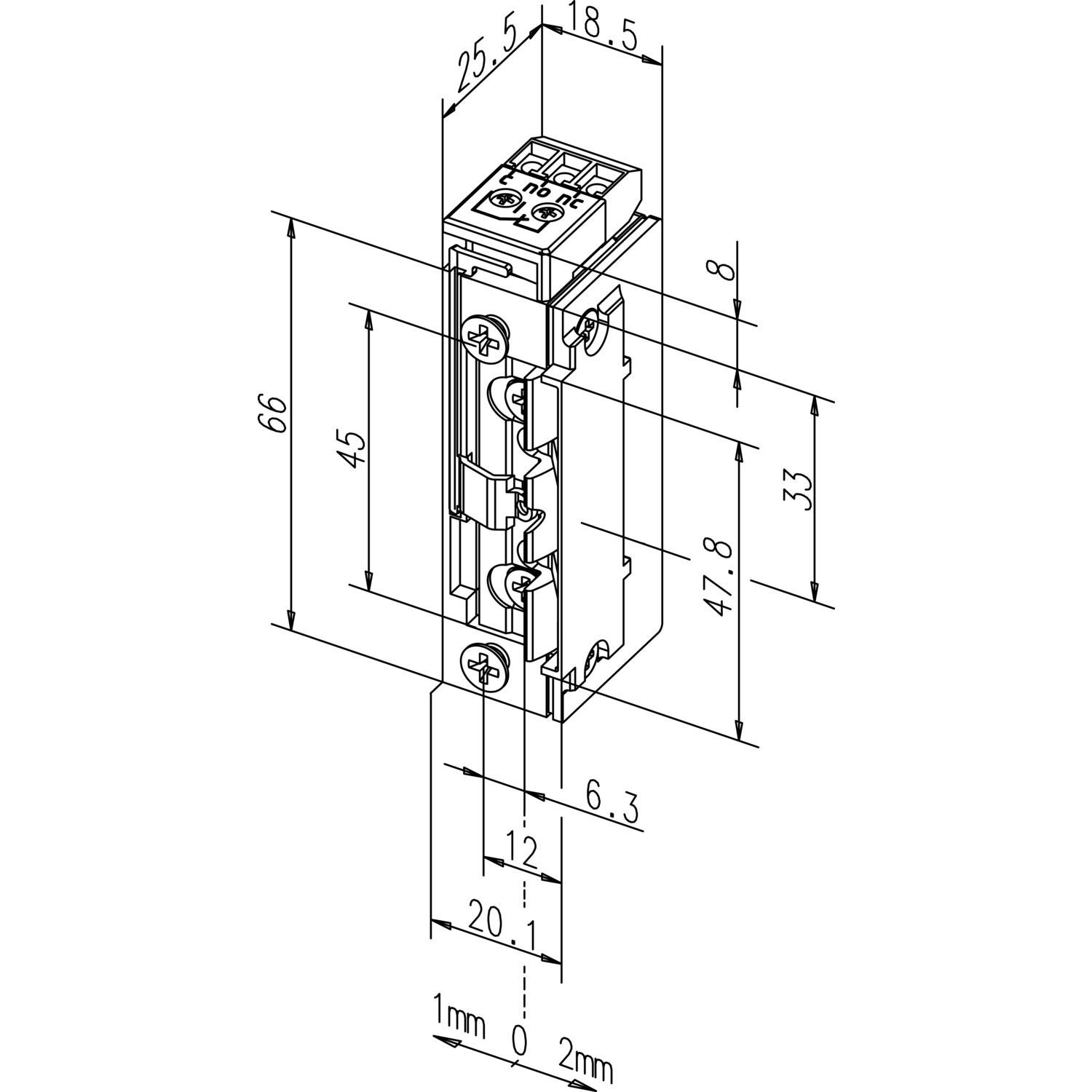 Türöffner 118.63, ProFix2 10-24 Volt, ohne Schließblech