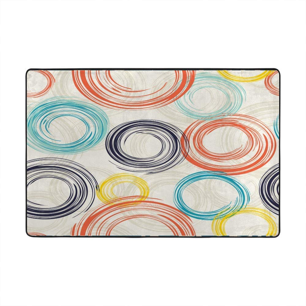 Tapis de sol antidérapant pour cuisine et salon lavable style années 50