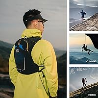 Vista 6 de AONIJIE Running Hydration Vest for Men & Women, 8L Hydration Backpack, Multiple Pocket Designs for Water Bottles/Bladders, Lightweight Breathable
