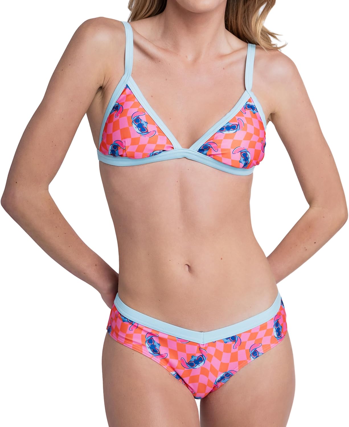 Disney Womens Bikini Top and Bottom UPF 50+ Swim Set Adult Sizes (X-Small - X-Large)