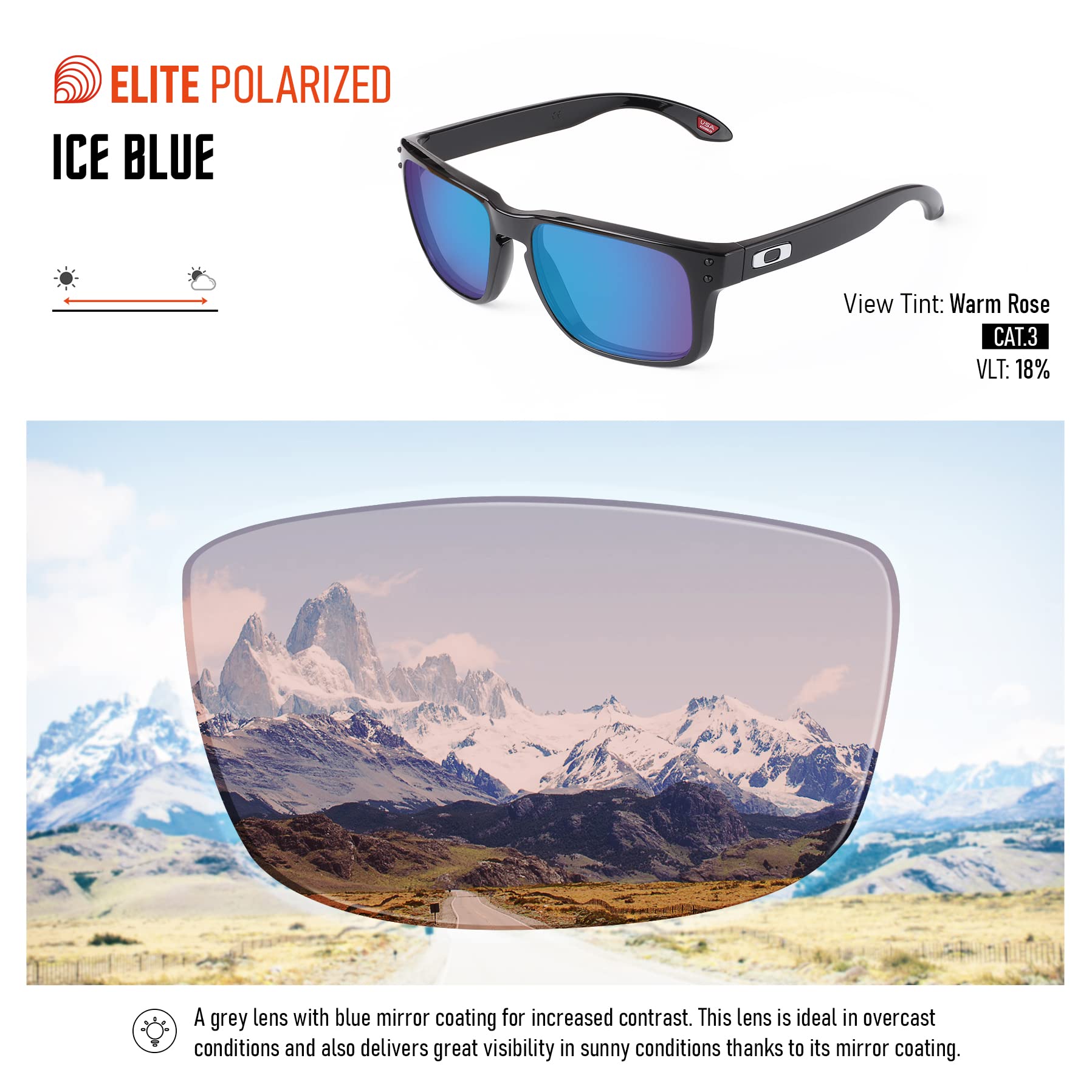 Vaep Lentes de repuesto polarizadas para gafas de sol Costa Del Mar Fantail
