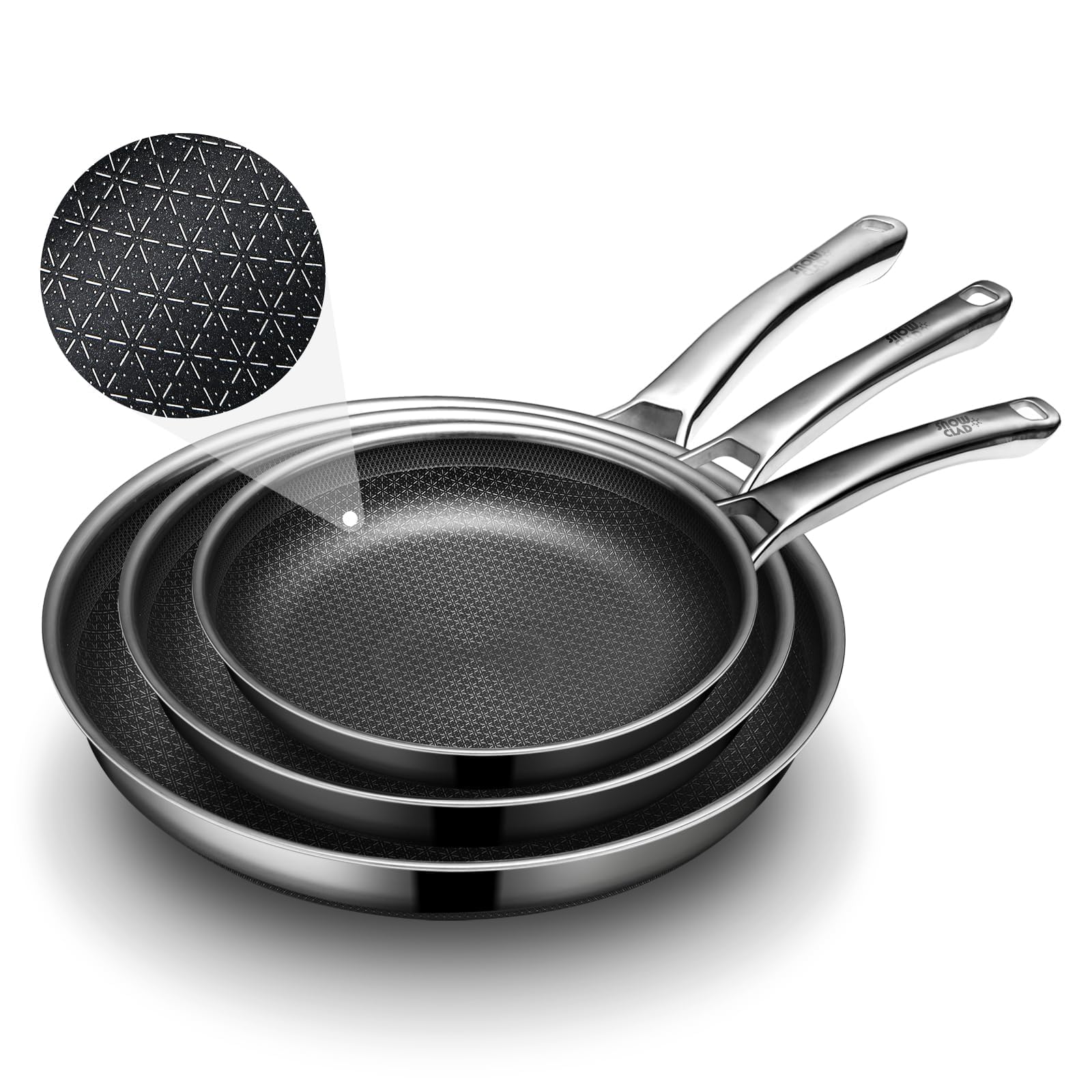 LigtSpce Non Stick Frying Pans Set