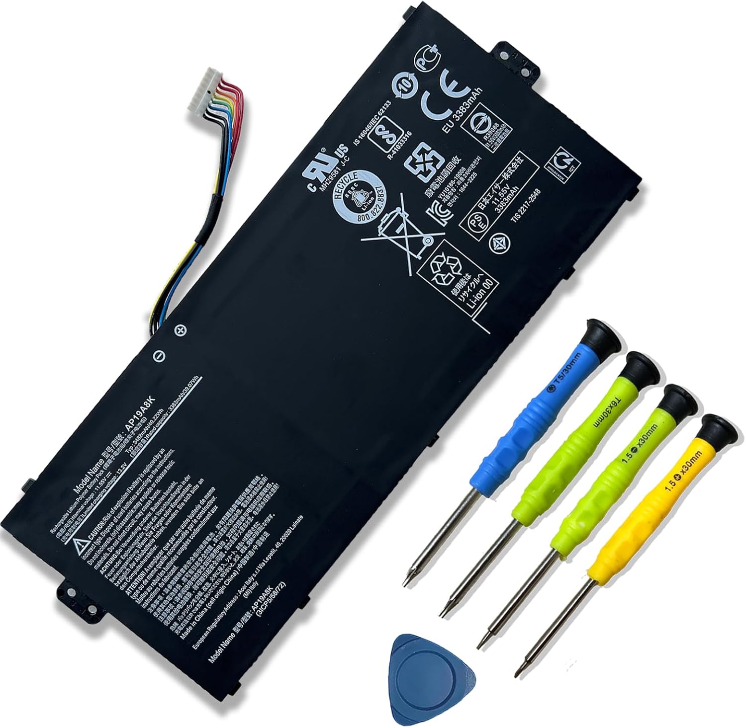 AP19A8K Battery Replace for Acer Chromebook Spin 311 CP311 CP311-1H CP311-2H CP311-1H-C1FS CP311-1H-C5PN CP311-1HN-C2DV CP311-2H-C679 CP311-2H-C7QD CP311-2H-C3KA Spin 511 R752T R752TN 40.22Wh