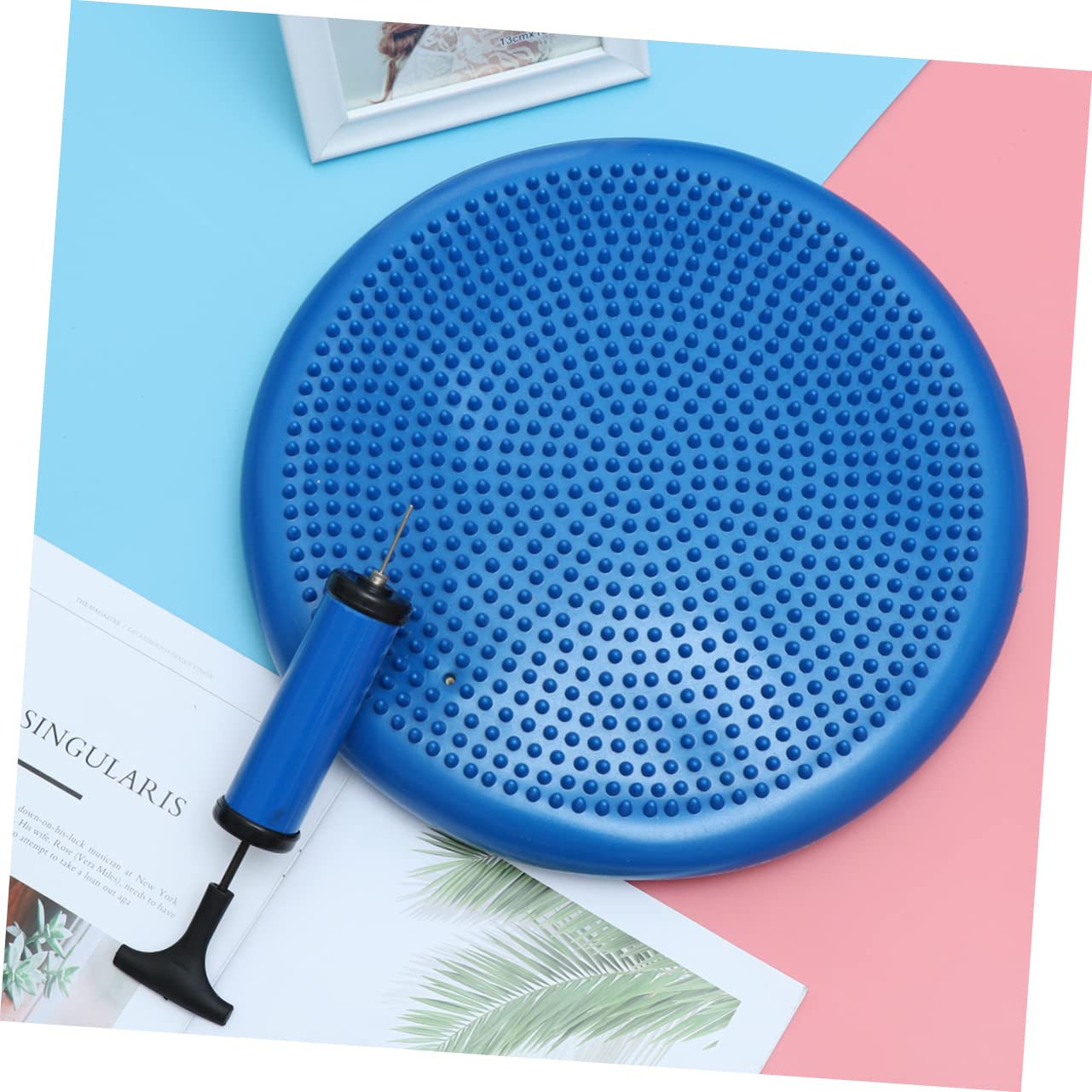 INOOMP Cuscino del Sedile oscillante Disco per Esercizi Sedile Gonfiabile Tappetino Yoga Extra Large Spesso dimena sedili Sportivi Disco di Disco oscillante Viola,Porpora