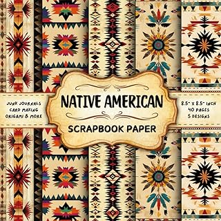 Native American Scrapbook Paper: Tribal Pattern, 20 Double-Sided Decorative Sheets | for Collage, Crafting Projects, Decoupage, Card Making, & More | 8.5 x 8.5 - Buy now