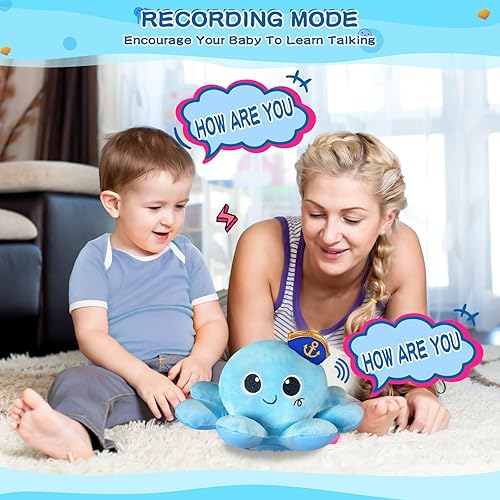 Miniatura 4 de MOJINO - Juguetes para caminar y gatear para bebés, juguete de pulpo de peluche para bebés de 3, 4, 5, 6, 7, 8, 11, 12, bebés, niños y niñas, 3-6,