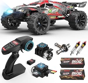 Hosim Mini 1:8 Brushless RC Cars for Adults, VEXARO MAX 80KPH High Speed Rc Trucks Fast, 4WD Remote Control Car All Terrain RC Truggy Waterproof Off Road Hobby Large Monster Truck with 3S Battery
