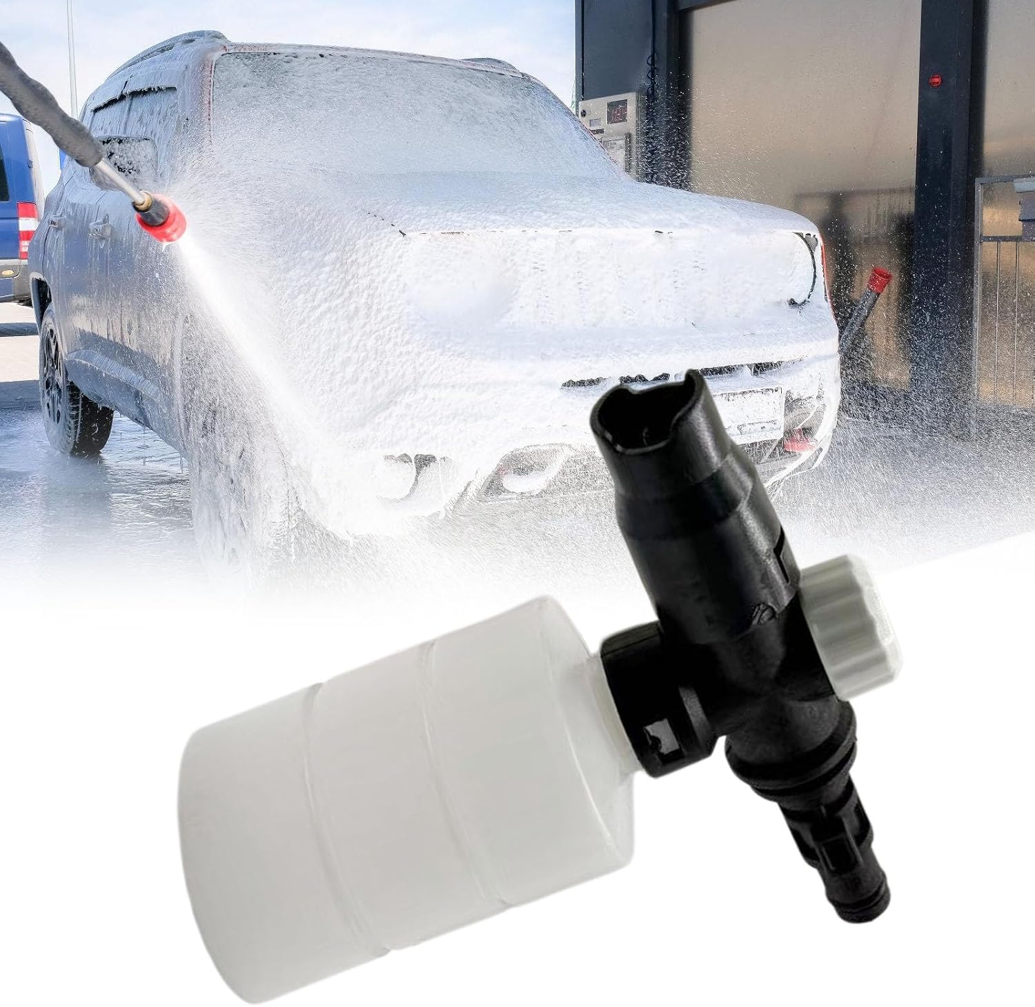 Lightweight Foam Generator for Car Washing Adjustable Foam Container Generator for Car Washing Accessories Garden Sprayer High Pressure Set with Different Sprayers Nozzle Accessories