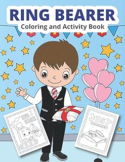 Ring Bearer Coloring and Activity Book: Wedding coloring and activity book for boys