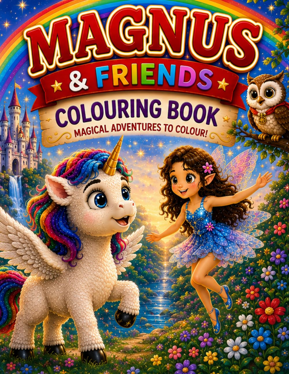 Magnus the Magical Unicorn Coloring Book: Sparkles, Rainbows, and Big Dreams (Magnus The Magical Unicorn Children's Book Collection)