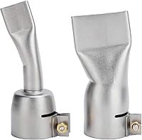 Vista 1 de 2 boquillas planas de pistola de soldadura, aleación de acero inoxidable de 0.787 pulgadas + 1.575 pulgadas, boquilla de pistola de soldadura