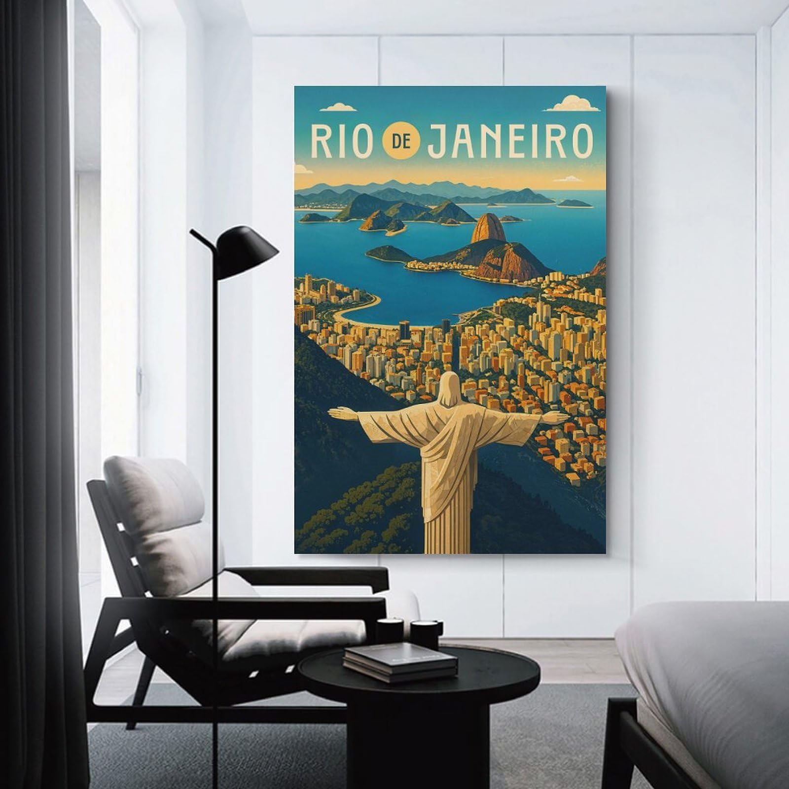 Junmoney Rio De Janeiro Travel (2) Wall Art Print 08x12inch(20x30cm), for Corridors, Hallways Or Apartment Entries, Wall Decor to Refresh Empty Corners