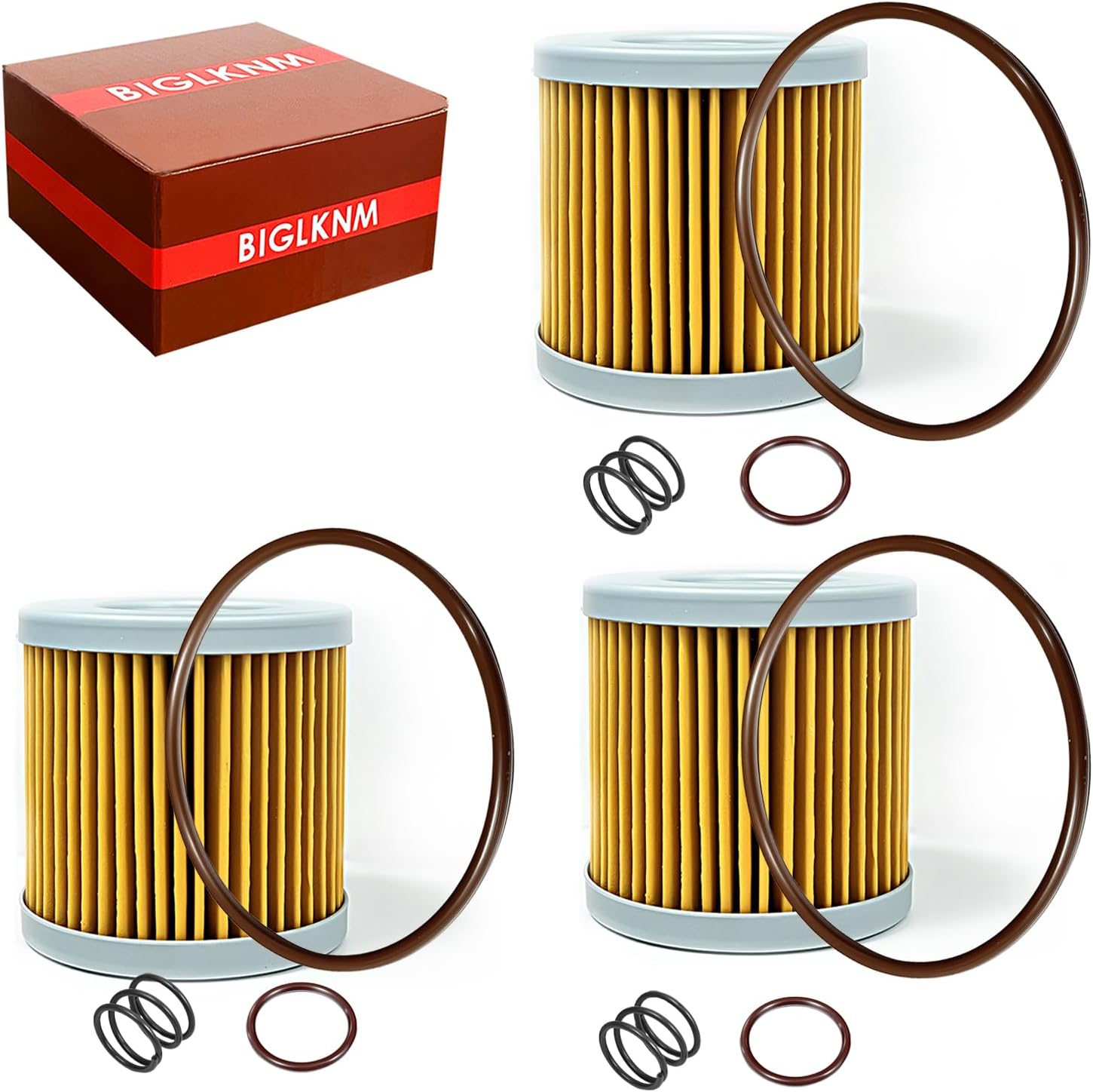 Oil Filter with O-Rings Spring for DRZ400 DRZ400E DRZ400S DRZ400SM Quadsport Z400 LTZ400 Quadracer 450 Arctic Cat 400 DVX KFX400 KLX400R 09440-18002 -3 Pack