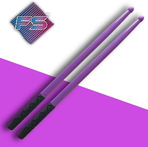 FITSTIX with POWER GRIPS Drumsticks for Fitness & Aerobic‍ Workout Classes, Drum Sticks, Strong and Light Weight design make a fun addition to any exercise routine or class. (PURPLE with POWER GRIPS)