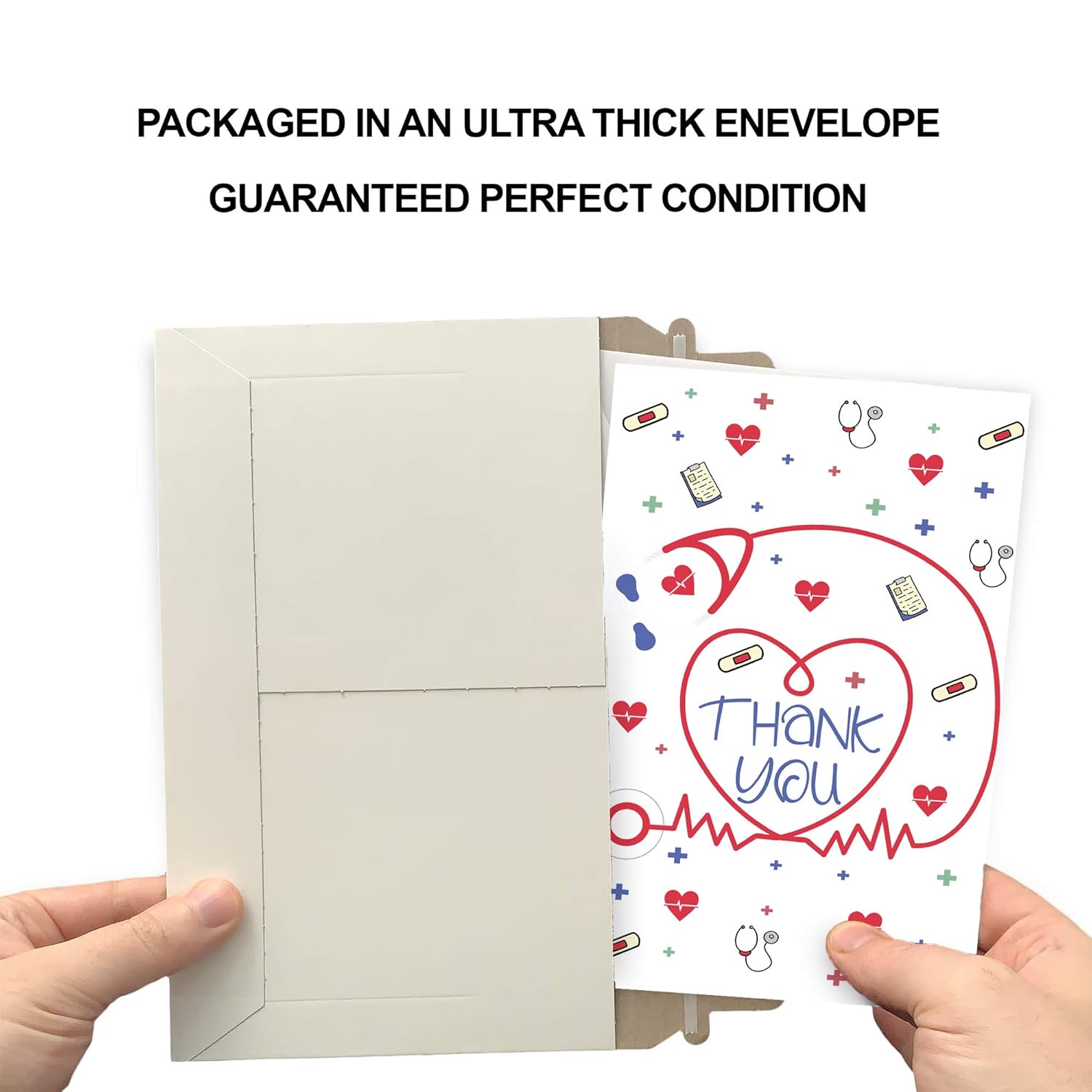 Prime Greetings Thank You Card For Healthcare, Nurse, Doctor, Made in America, Eco-Friendly, Thick Card Stock with Premium Envelope, Packaged in Protective Mailer Prime Greetings Thank You Card For Healthcare, Nurse, Doctor, Made in America, Eco-Friendly, Thick Card Stock with Premium Envelope, Packaged in Protective Mailer