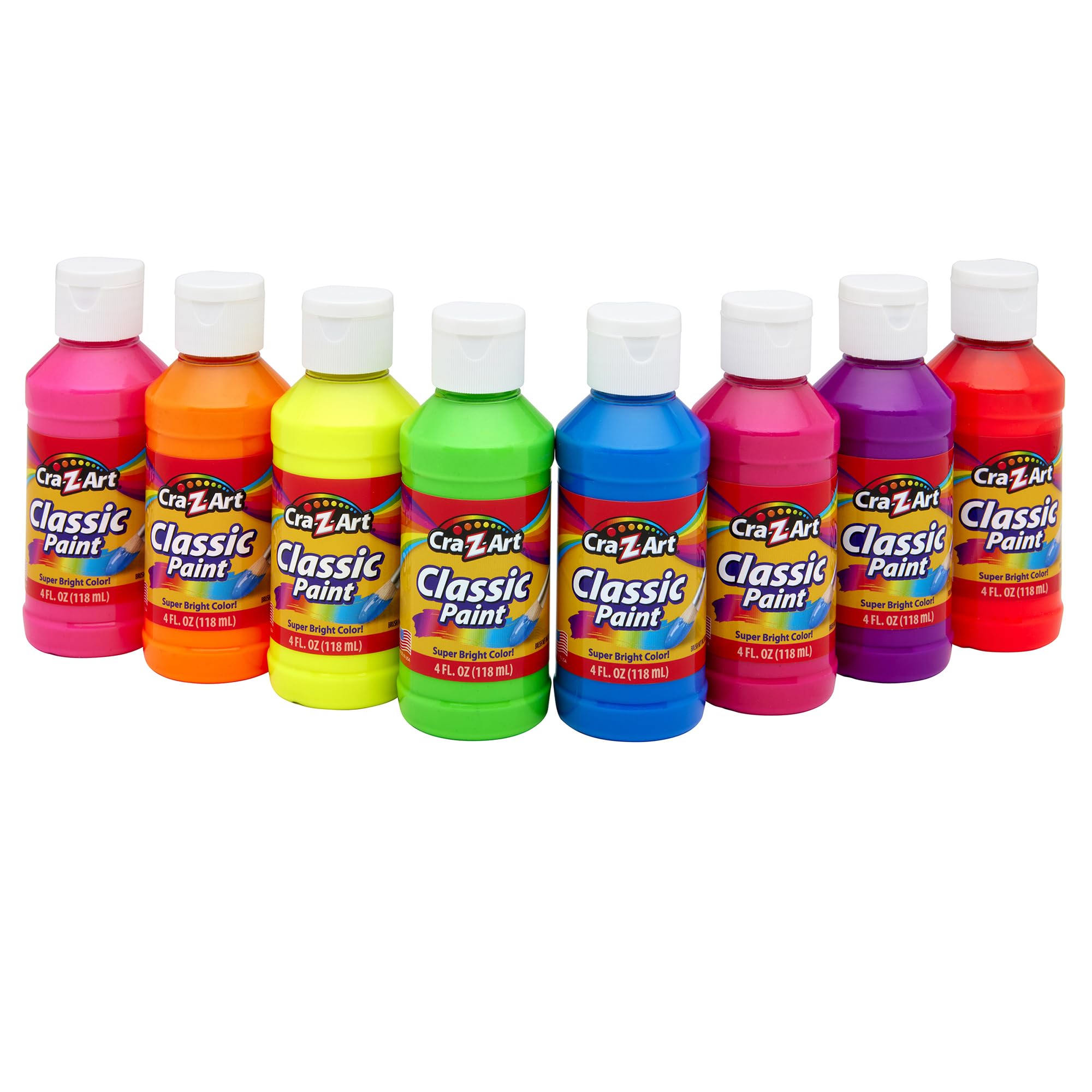 Amazon.com: Cra-Z-Art Classic Washable Paint 4oz 8ct POP! Neon