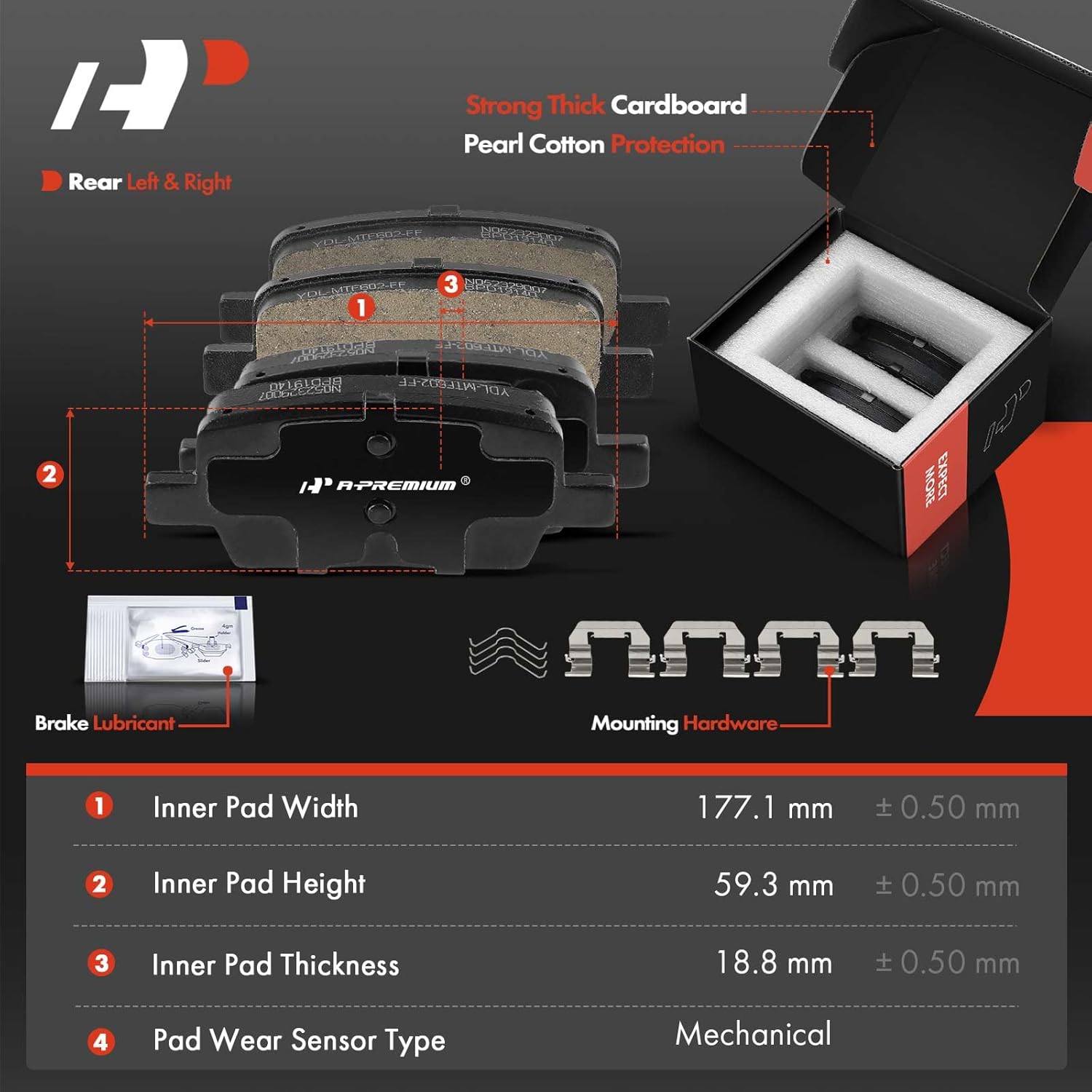 A-Premium Front and Rear Drilled and Slotted Disc Brake Rotors + Ceramic Pads Kit Compatible with Select Buick and Cadillac Models - Enclave 2018-2020, XT5 2017-2020, XT6 2020, 12-PC Set