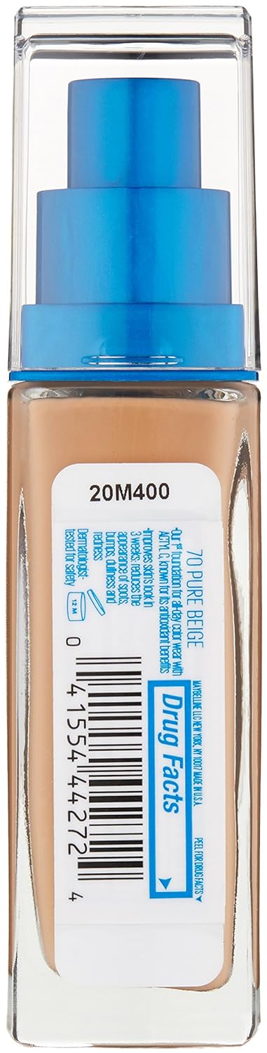 Maybelline New York Superstay Better Skin Foundation, Pure Beige, 1 Fluid Ounce