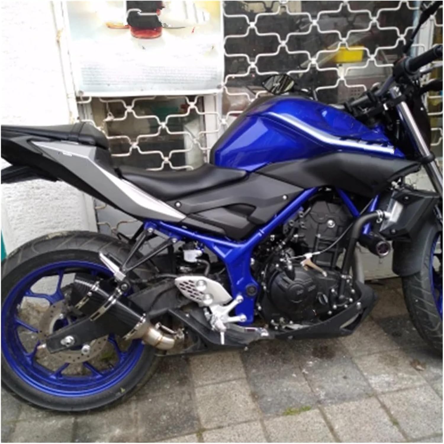 バイクサイレンサー YZF R25 R3 MT-03 MT03 オートバイの排気 51 ミリメートルエスケープシステム接続マフラー修