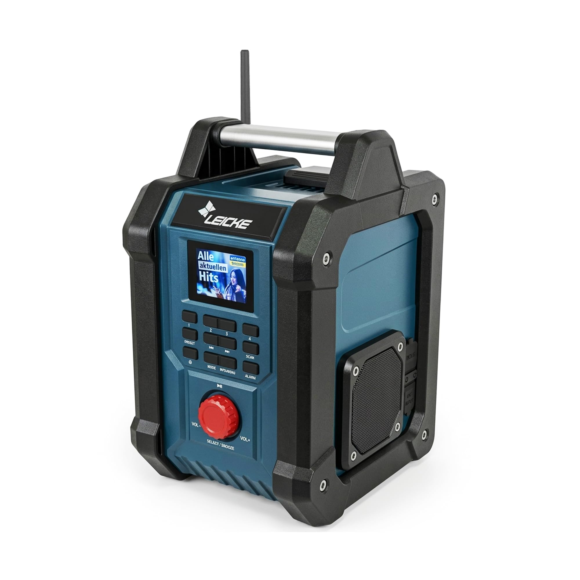 Baustellenradios - Digitales und Robustes Radio mit DAB+, FM, Bluetooth, AUX, 4000mAh Akku, 2 x 15W Lautsprechern und 2.4-Zoll LCD Display