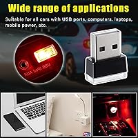 Vista 28 de Augeny 4 lámparas LED USB para el interior del automóvil, luz nocturna decorativa USB enchufable, kit de iluminación ambiental portátil, accesorios