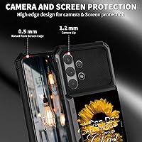Vista 4 de Funda tipo cartera para Samsung Galaxy A32 5G con ranura para tarjetero, funda con tapa híbrida de doble capa, resistente, a prueba de golpes, funda