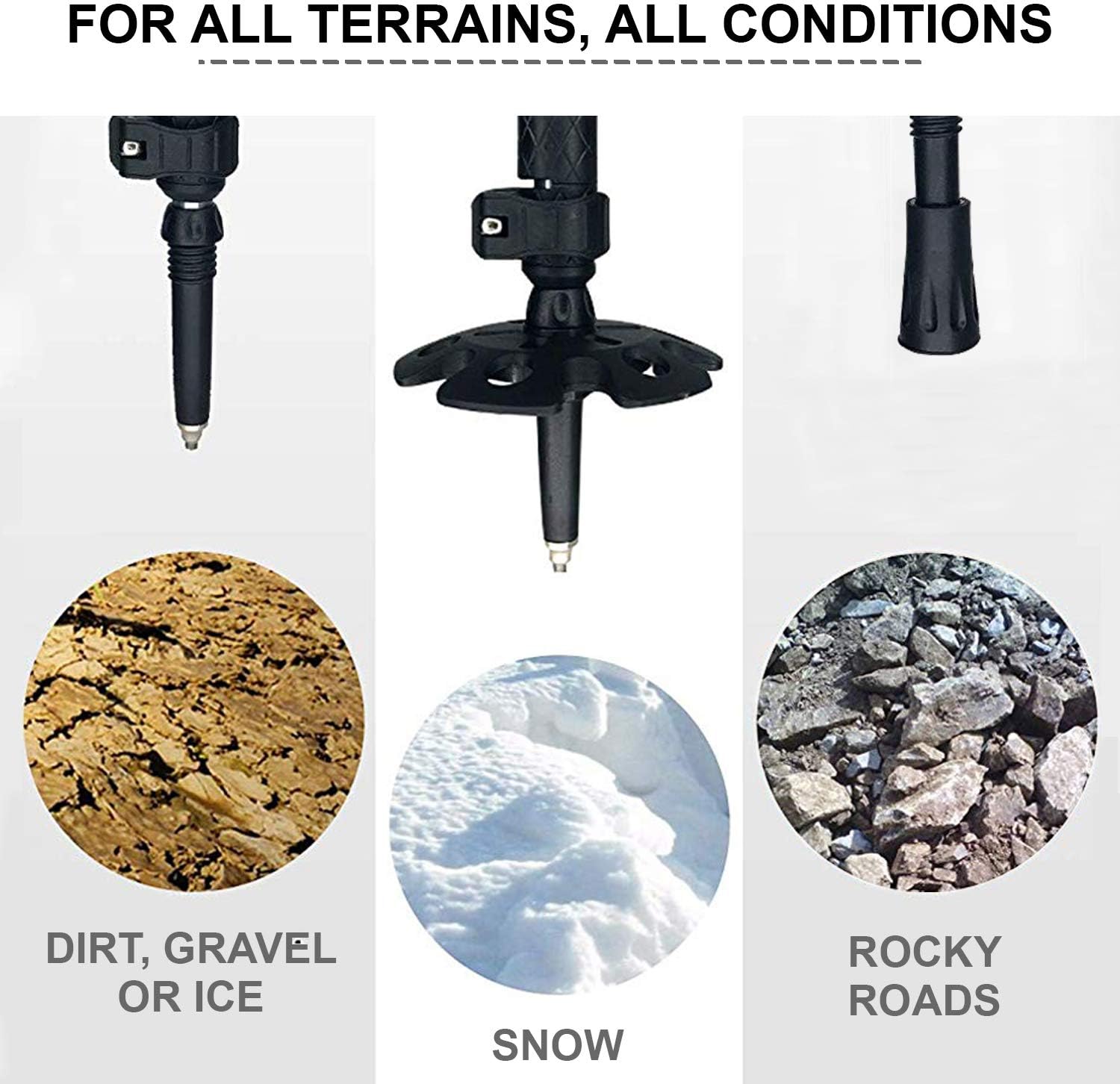 Hiking Trekking Poles - Walking Sticks - Strong Adjustable Carbon Fiber Trekking Pole - Ultralight Collapsible Shock-Absorbent Hiking Sticks for Camping Mounting & More - 2pcs Pack