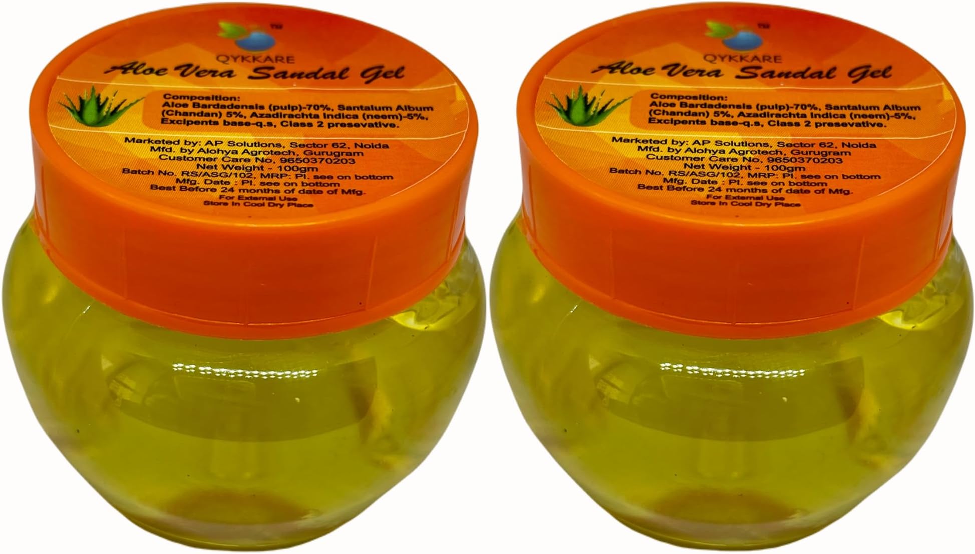 Aloe Vera Sandal Gel - 200gm (100gm X 2)