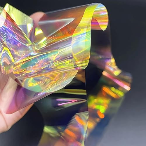 Miniatura 6 de 20 hojas de papel de celofán iridiscente para uñas, hojas rotas, láminas holográficas, calcomanías de uñas de aurora, diseños de uñas reflectantes,