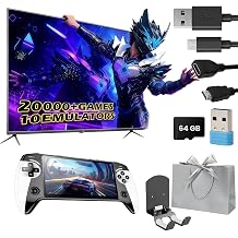 2026 Upgraded X9 Retro Handheld Game Console - with 5.5-inch HD IPS Eye-Protection Screen, 20000+ Built-in Games 10+ Emulators, TV Output, Bluetooth Controller for Kids and Adults 64GB