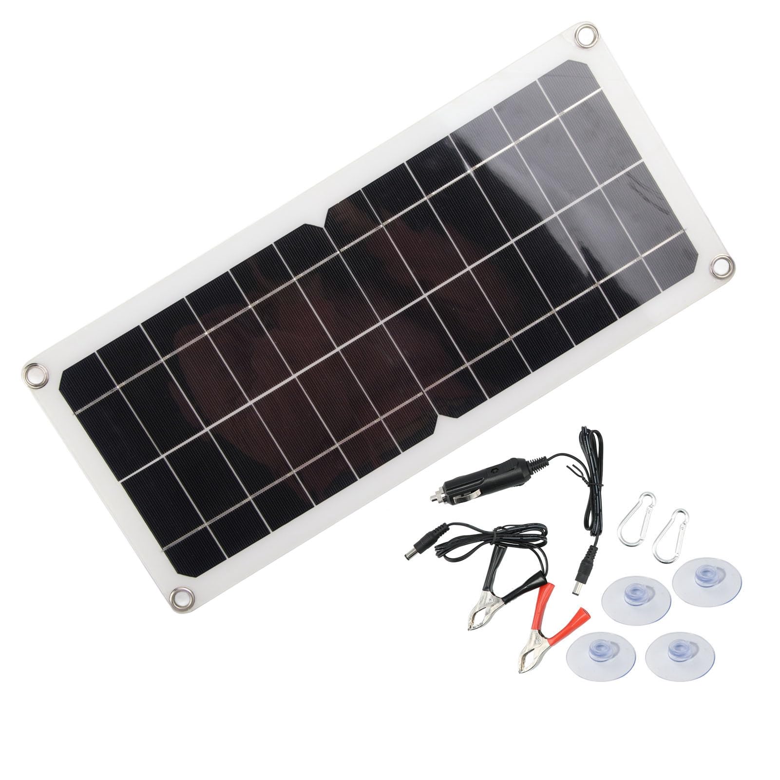 Panneau solaire 10W 12V monocristallin en ABS Jeffergarden avec port de charge USB