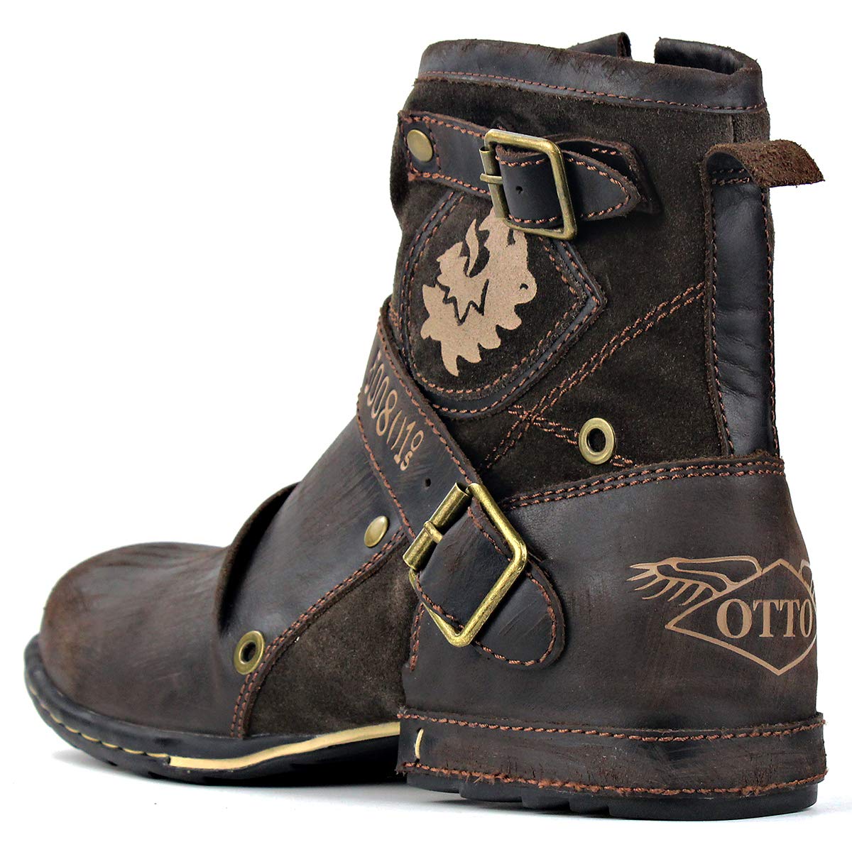 Herren Leder Mode Chukka Stiefel ankle Motorradstiefel für Herren Vintage CD-5008-1-ABDFNHD1D2
