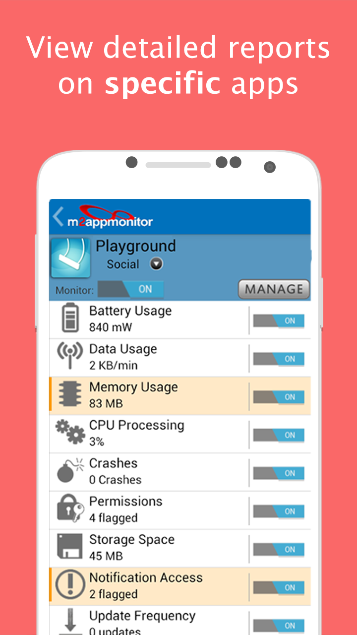 System Performance App App Monitor Performance Tool - Data, Battery, CPU, Memory, Crashes ...