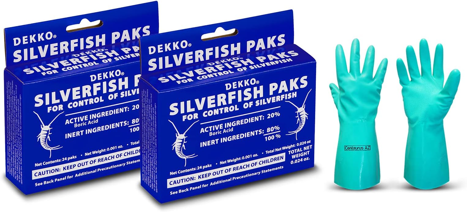 Dekko Silverfish Paks Perfect Indoor and Outdoor Household Solution Eco friendly Available with Premium Quality Centaurus AZ Gloves-Pack of 2