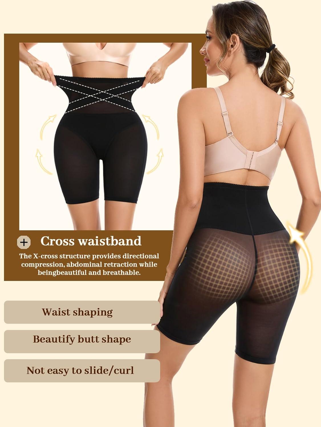 SEXYWG Shapewear Shorts for Women,Tummy Control Compression Shorts,High Waisted Body Shaper Thigh Slimmer under Dress - Image 6